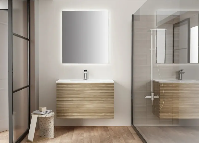 Laser Level Cleo Linear Fluted Wall Mounted Vanity Top