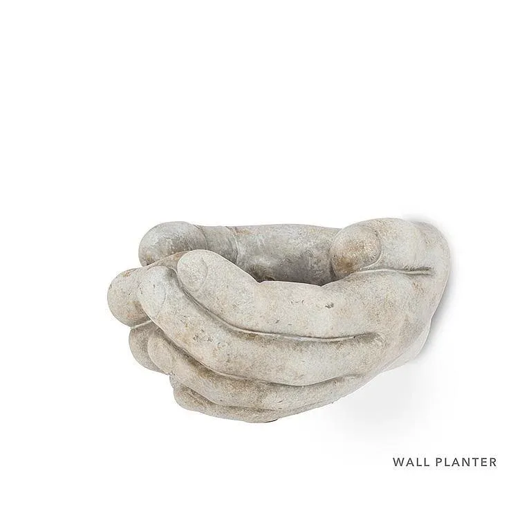 Laser Level Cupping Hands Wall Planters
