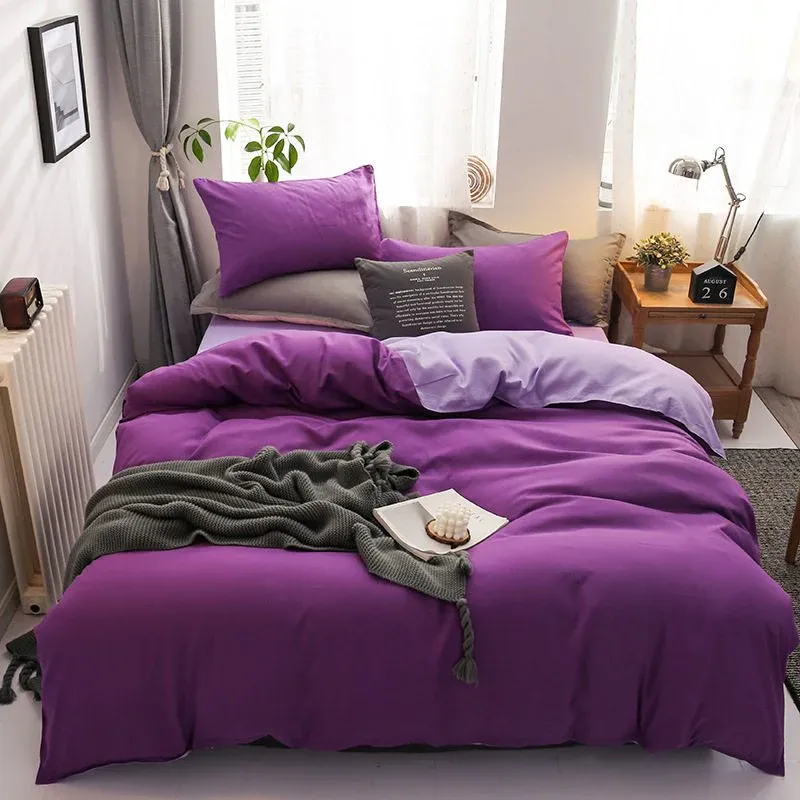Laser Level Housse de Couette et Deux Taies d'Oreiller Violet (240 cm)