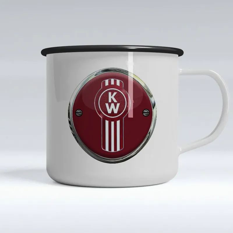 Laser Level Kenworth Enamel Mug