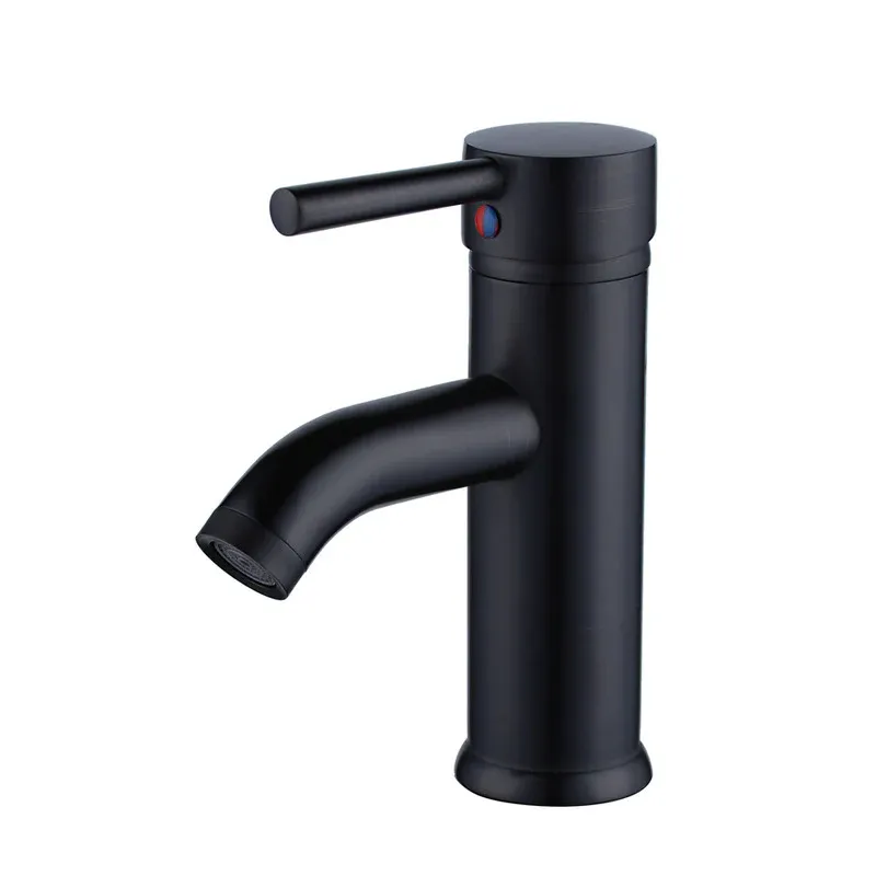 Laser Level Mitigeur de lavabo noir mat en laiton robinet de salle de bains pas cher