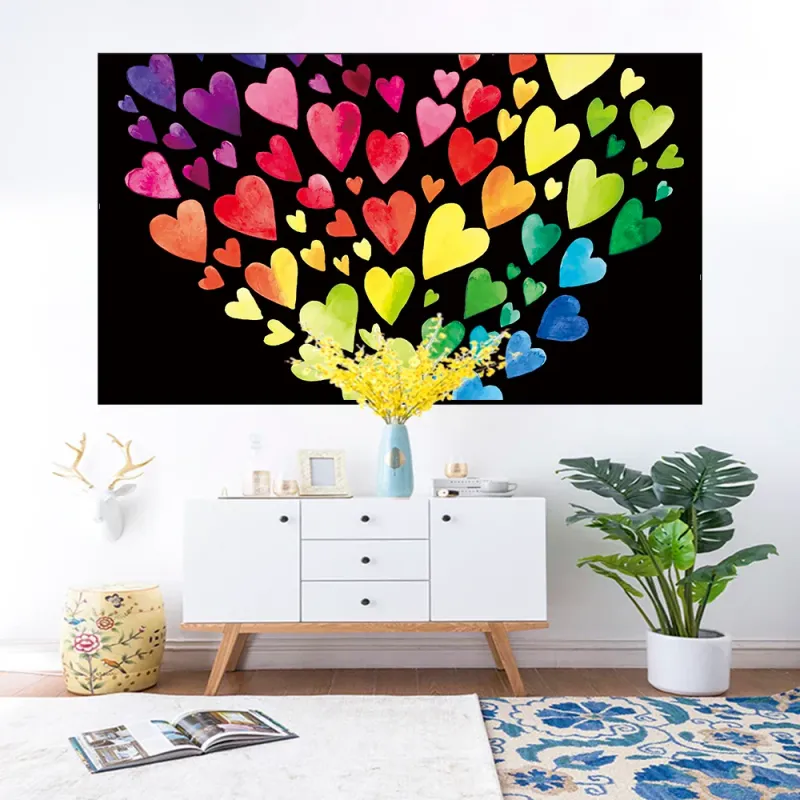 LGBT Heart Prismatic Tapestry Home Decor Afralia™