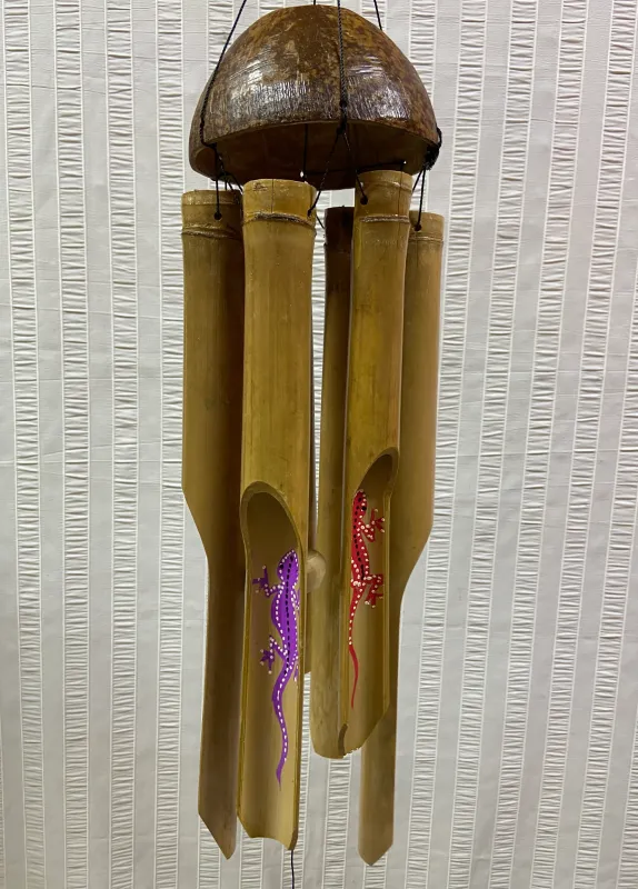 Lizard Bamboo-fiber Windchimes | Variable Speed | Overload Protection