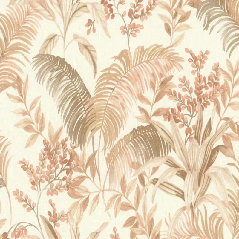 Magnetic Botanical Palm Pale Terracotta Wallpaper