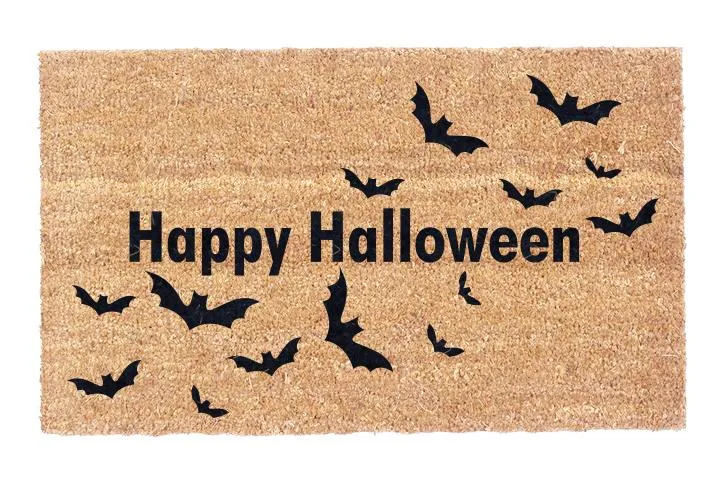 Magnetic Happy Halloween Coir Doormat