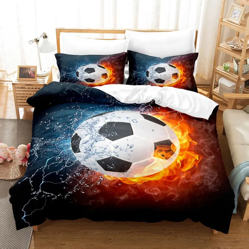 Magnetic Housse de Couette et Deux Taies 3D Football 240cm