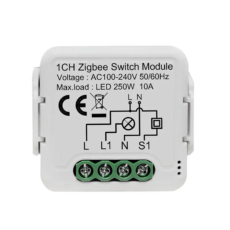 Magnetic Zigbee Smart Switch Relay Module Activates Alexa Google Home Smartlife Tuya
