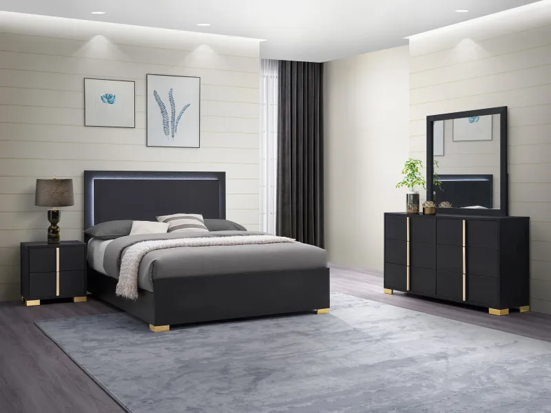 Marceline 4-piece Full Bedroom Set Ebony