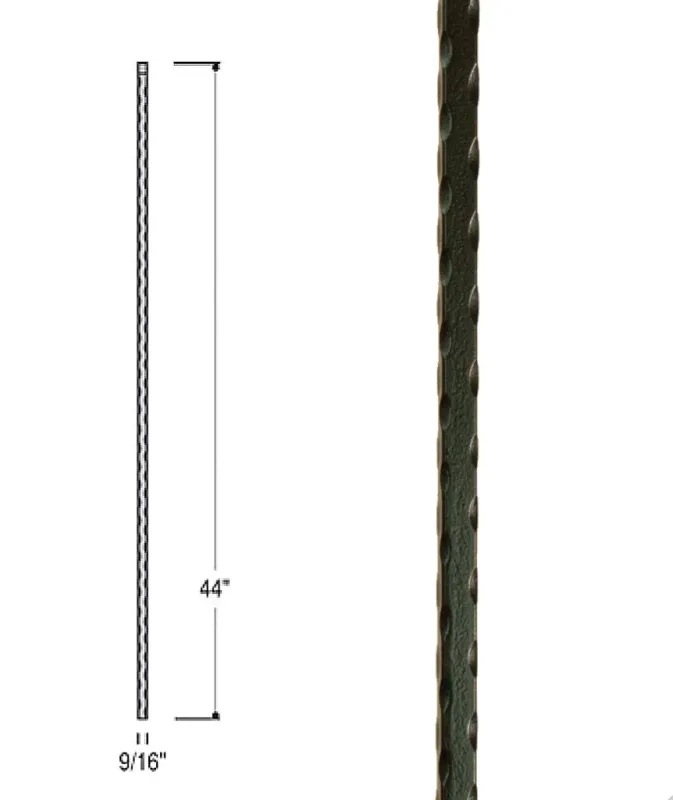 Mediterranean Hammered Bar Iron Baluster : 2995