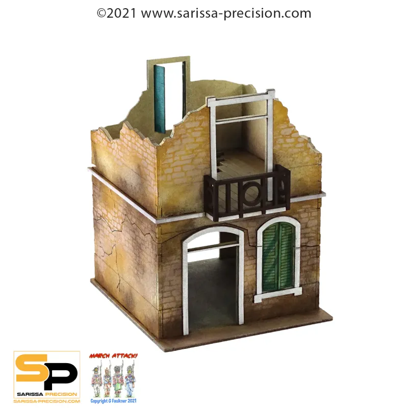 Mediterranean Miniature House Ruin Compatible DeWALT Batteries