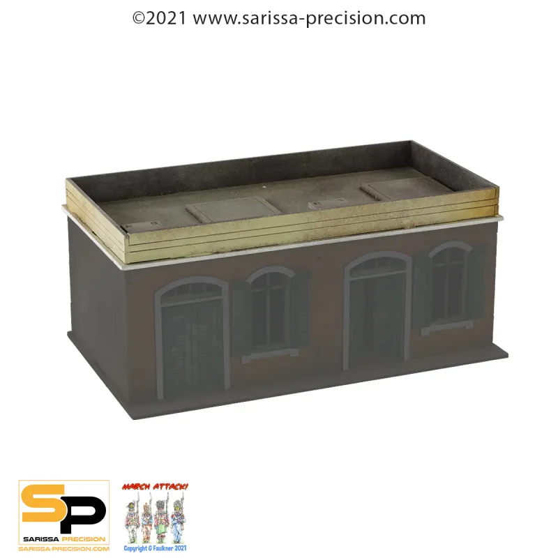 Mediterranean Semi House Flat Roof