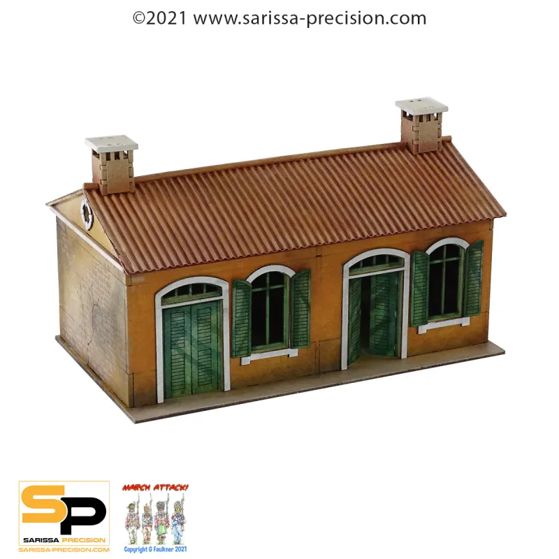 Mediterranean Semi House - 1 Floor Pitched Roof