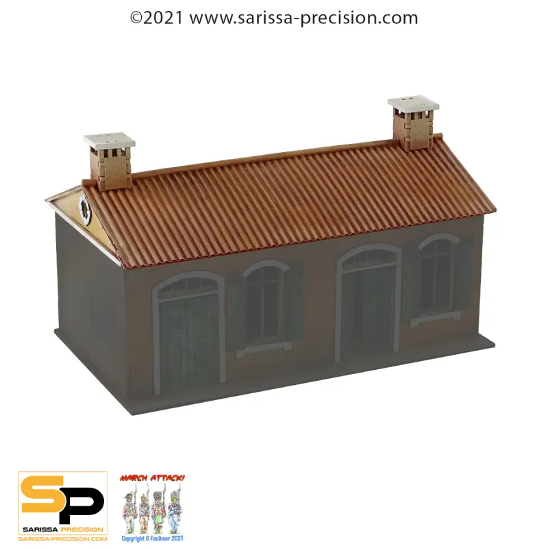 Mediterranean Semi House Pitched Roof Storage Case