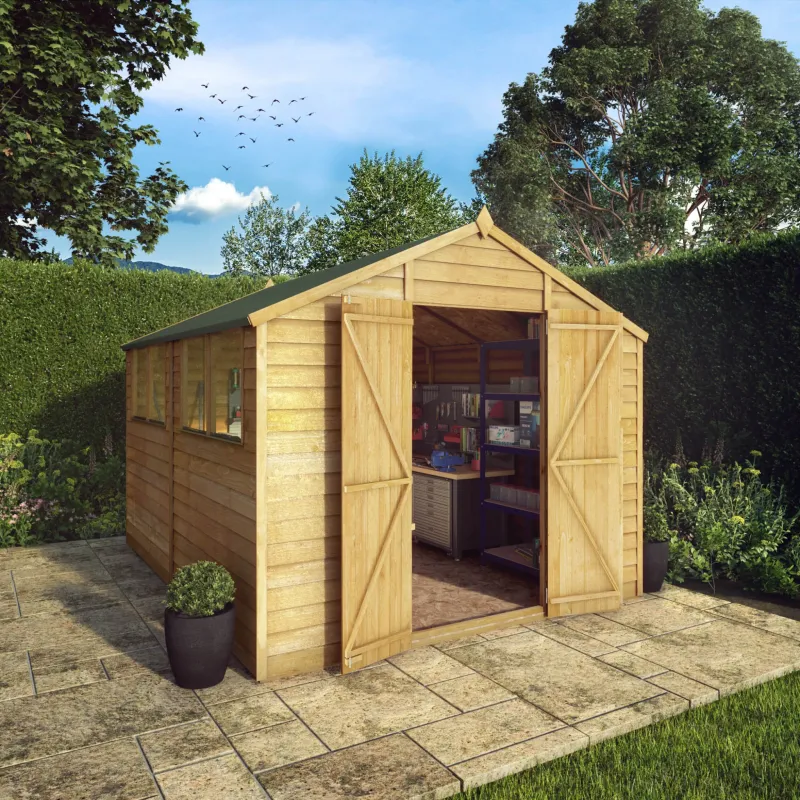 Mercia 10ft x 8ft Overlap Apex Shed Electricians