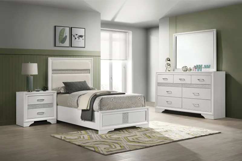 Miranda 4-piece Twin Bedroom Adjust White