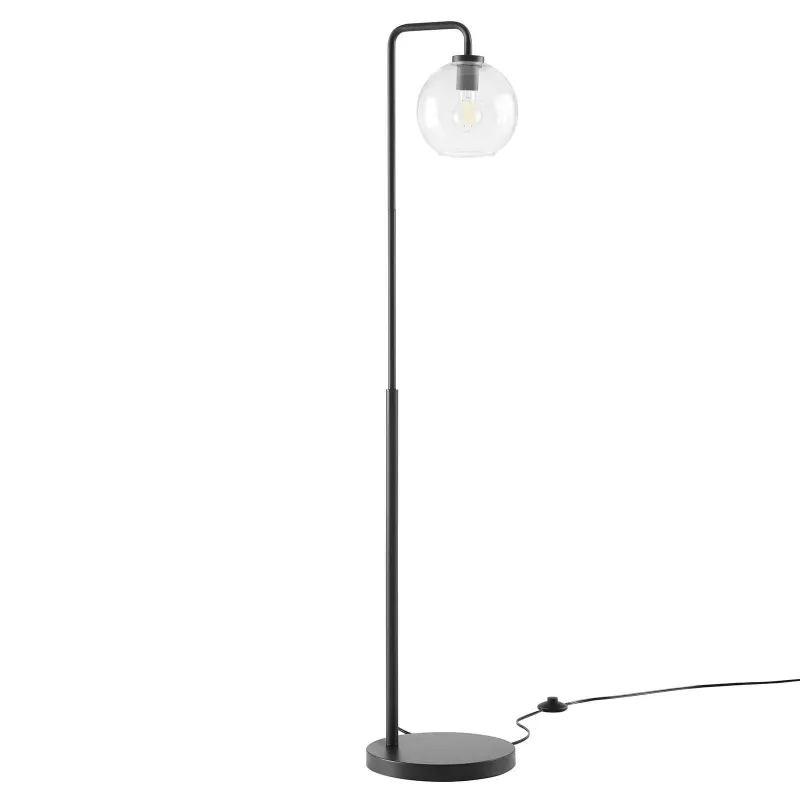 Modway Silo Glass Globe Glass and All-metal Floor Lamp