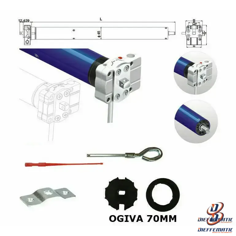 Motore Automazione Tenda Da Sole 100 Kg 50nm Manovra Emergenza Sblocco Manuale