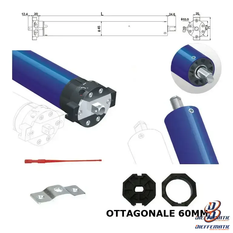 Motore Per Tapparelle 55 Kg 20 Nm 220 V Automazione Tapparella E Avvolgibile