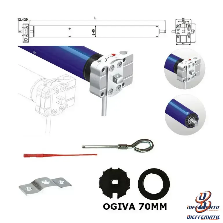 Motore X Tende Da Sole Manovra Di Soccorso 50nm 100kg Si Adatta Aprimatic Came Brushed Nickel