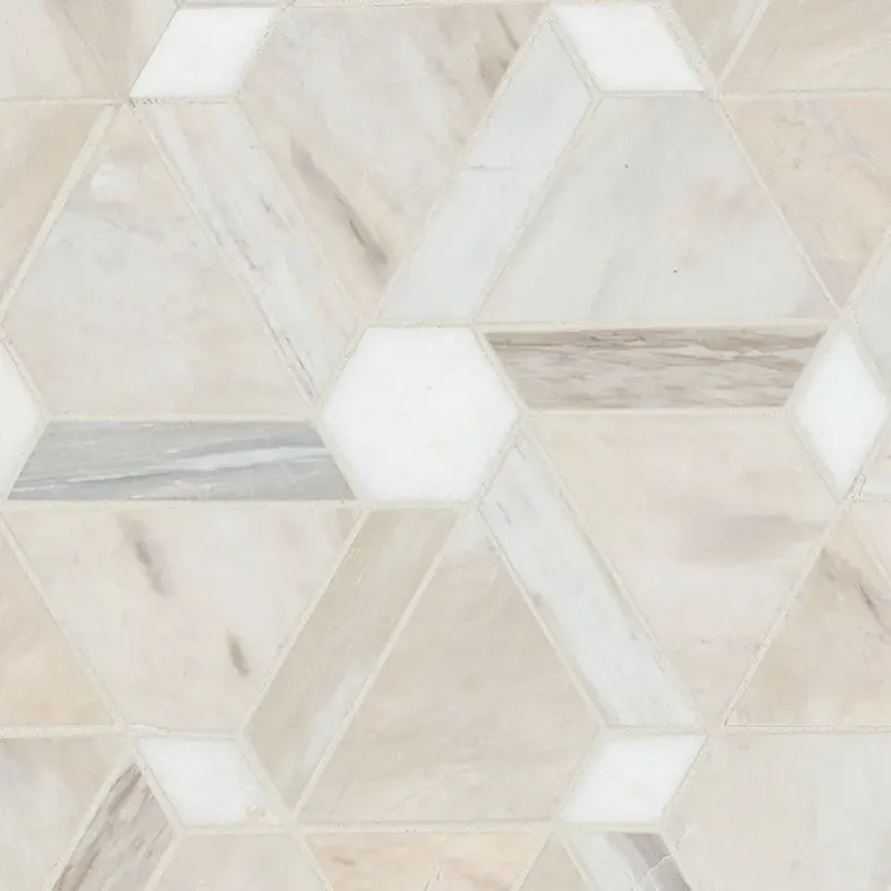 MSI Surfaces Angora Floralis Reflective Marble Tile