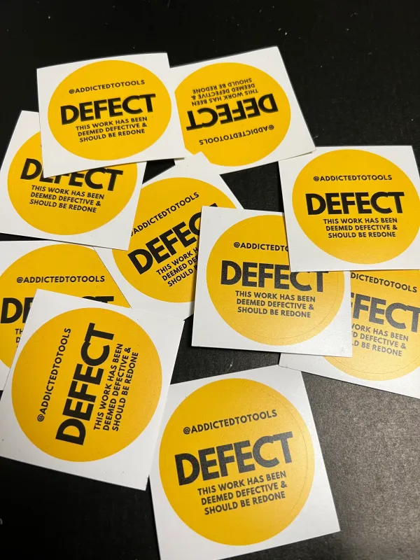 Multi-Function Defect sticker