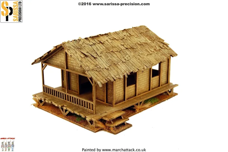 Multi-Function Low Woven Palm-Style Village House - 20mm