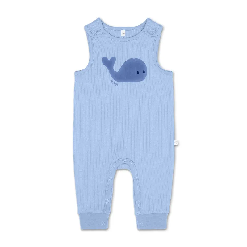 Multi-Function Whale Ribbed Dungarees