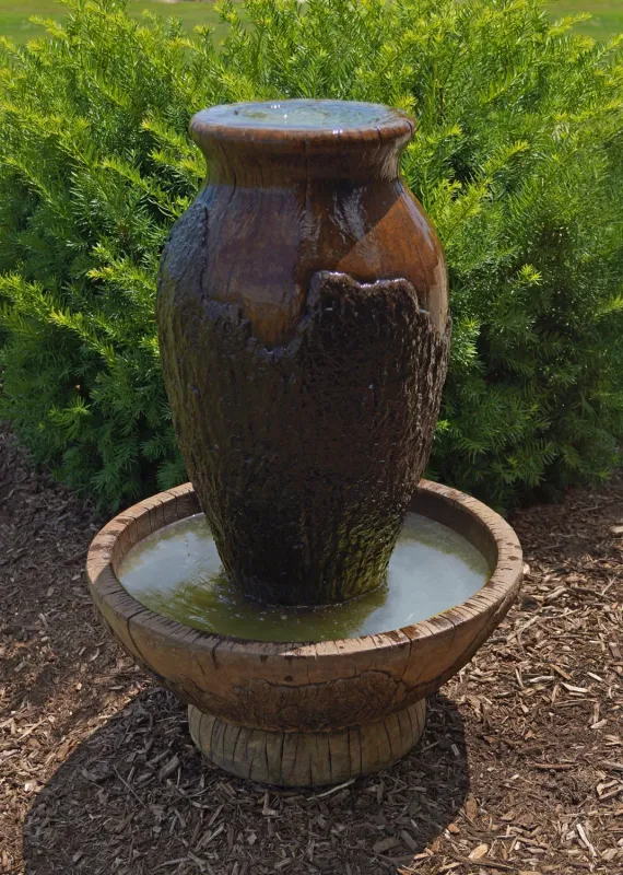 Multi-Purpose Cypress Urn Fountain