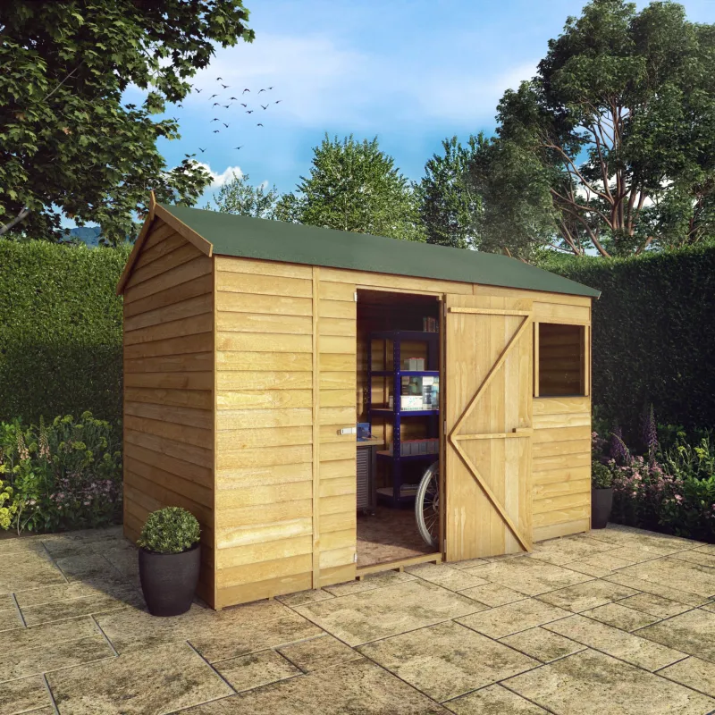 Multi-Purpose Mercia 10ft x 6ft Overlap Reverse Apex Shed