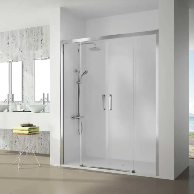 Multi-Purpose Paroi de douche 2 verres fixes + 2 portes coulissantes S400