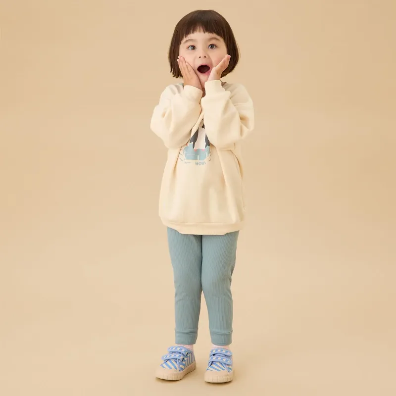 Multi-Purpose Penguin Family Sweatshirt & Sky Rib Leggings Outfit