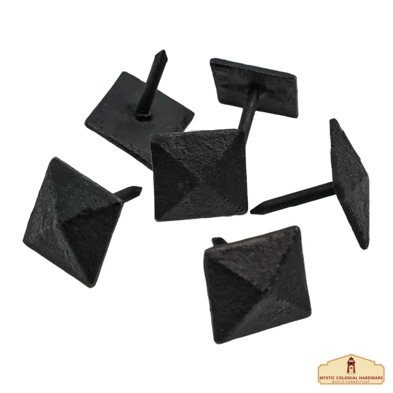 Nails Iron Textured Iron Clavos Decorative Nails, Hand Forged, Natural Oil Blackened Finish, Adjust 6 Pcs