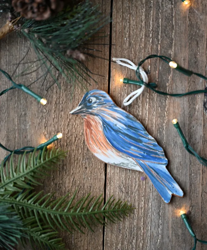 Navy bird Ornament