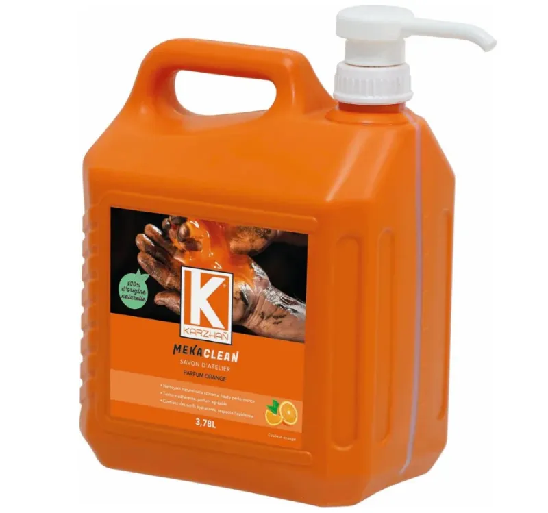 Nettoyant mains d'atelier tangerine 3.78L avec pompe Kit Accessories