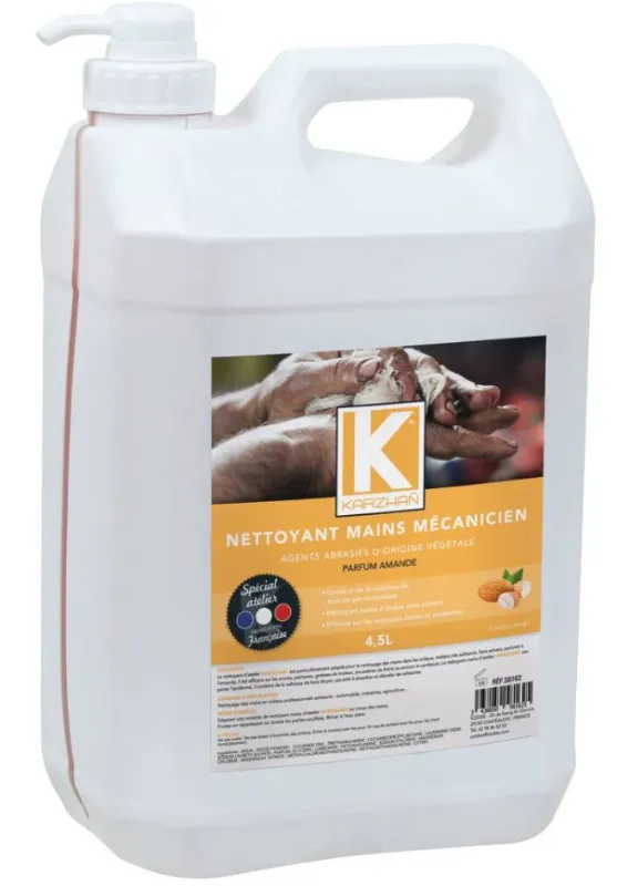 Nettoyant mains Karzhan khaki 4,5L avec pompe
