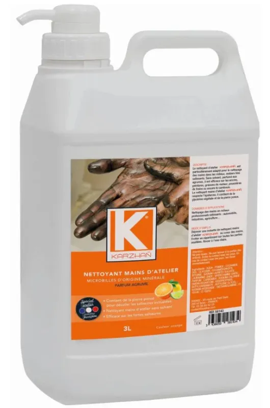 nettoyant mains Karzhan peach 3L avec pompe