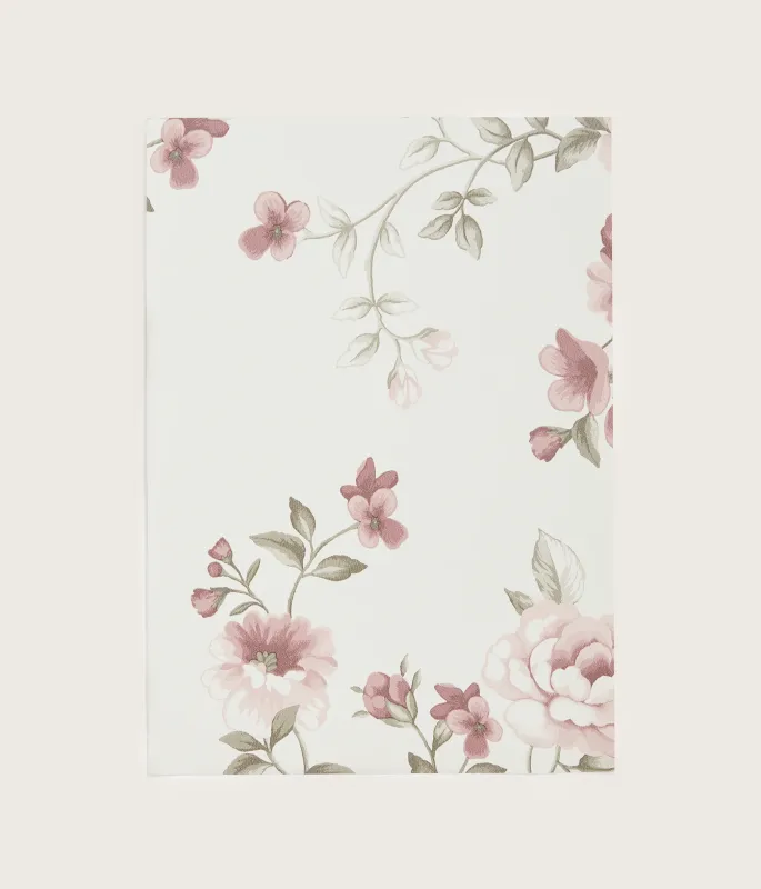 Nomi alabaster floral wallpaper sample