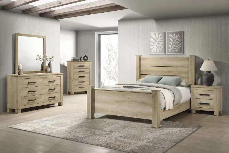 Oakglen 5-piece Queen Bedroom Place Weathered Oak