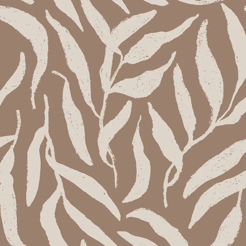 Olive Leaf Wallpaper Mocha