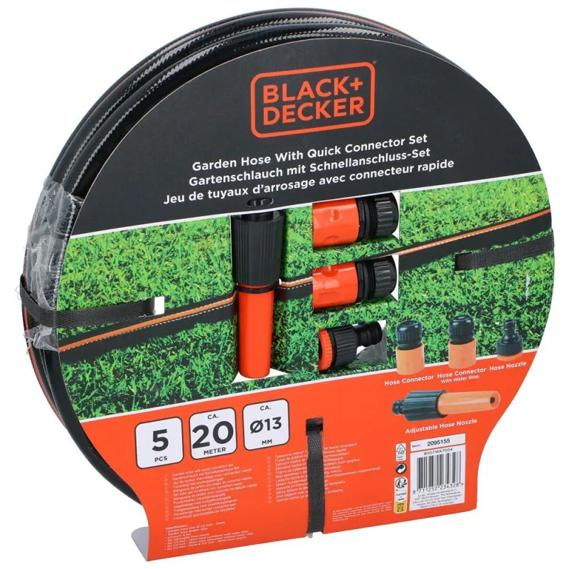 Onyx + Decker Garden Hose | 5 Piece Set | 13mm x 20m