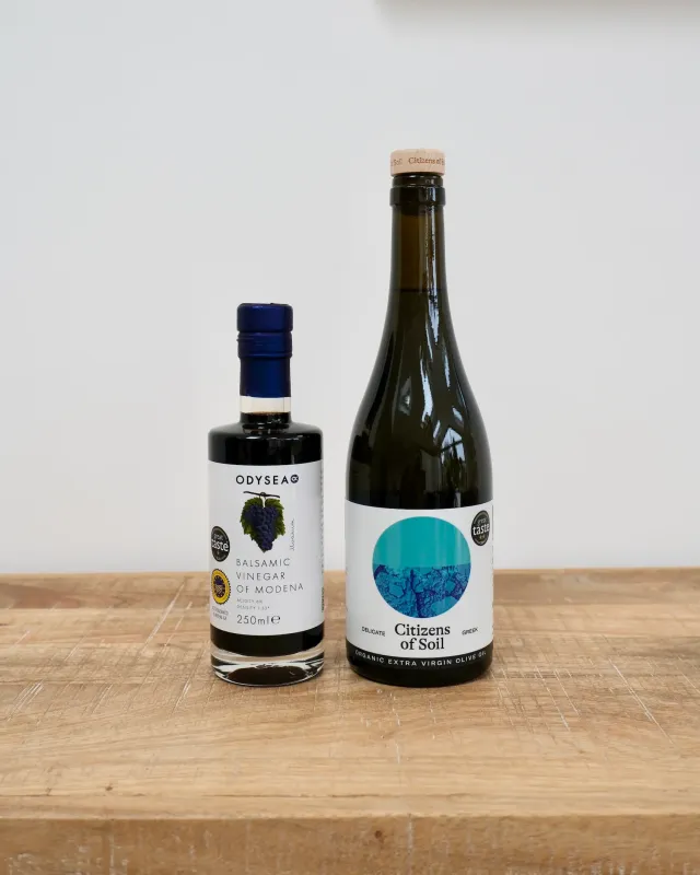 Organic Additional Virgin Olive Oil & Balsamic Vinegar Duo, Odysea