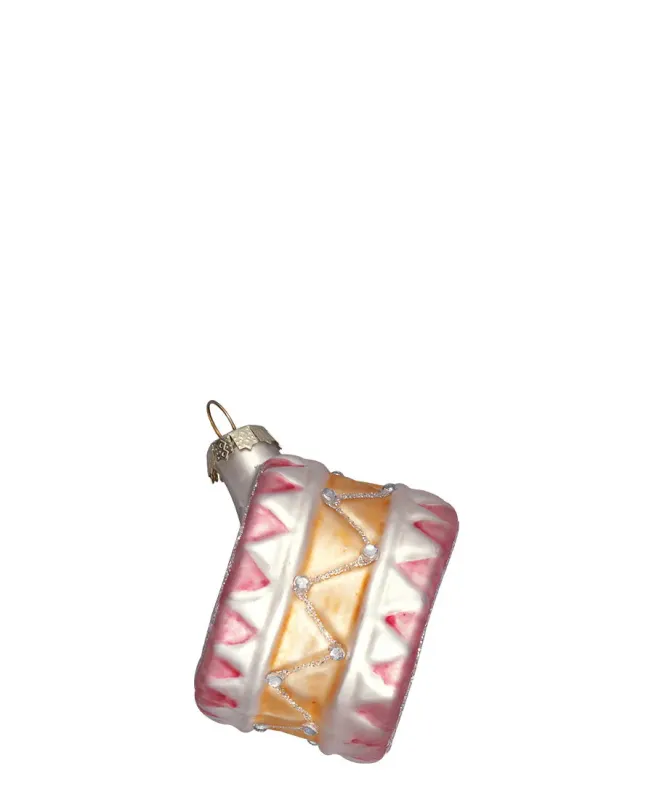 Ornament glass Drum pale blush medium Kit Accessories