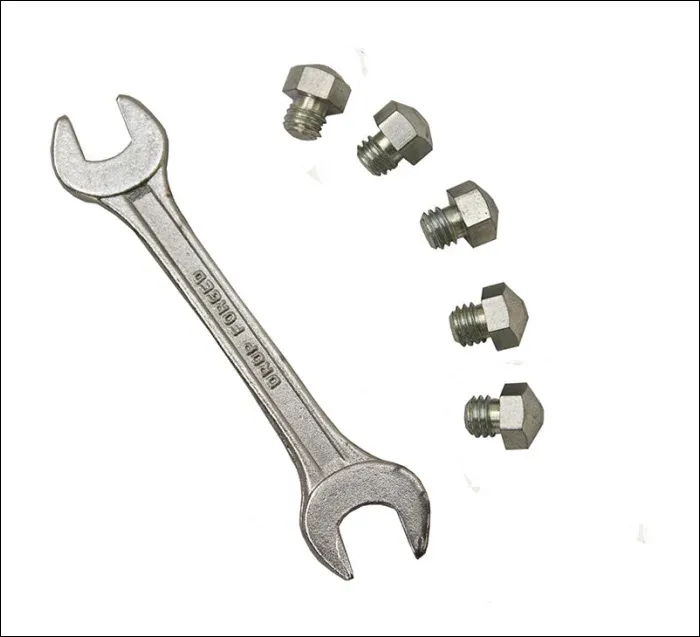 Pack 5 Dome Studs + Spanner Quick-Release