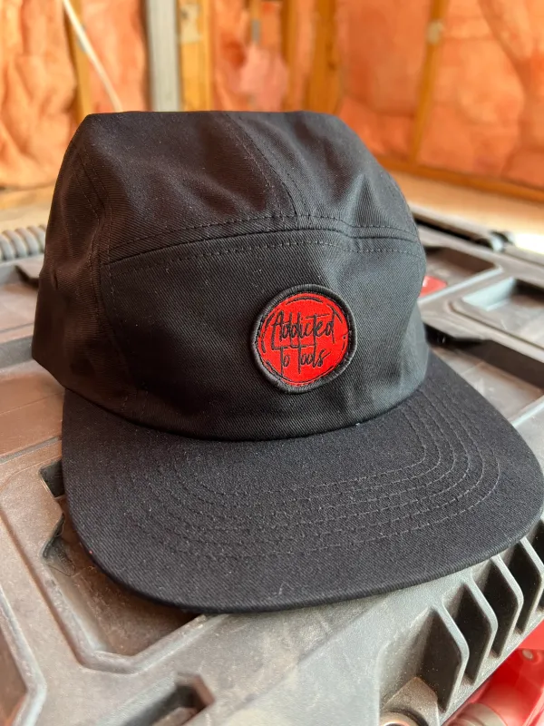 5 Panel Hats - addicted to tools logo Industrial Design