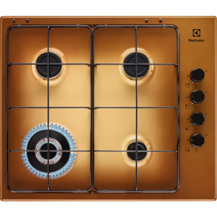 Piano Cottura Gas Da Incasso Electrolux EGS6414T Ottone 60 cm 4 Fornello(i)