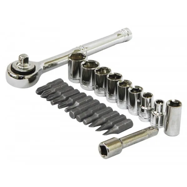23 Piece Socket & Bit Place 40-Piece Bit Set