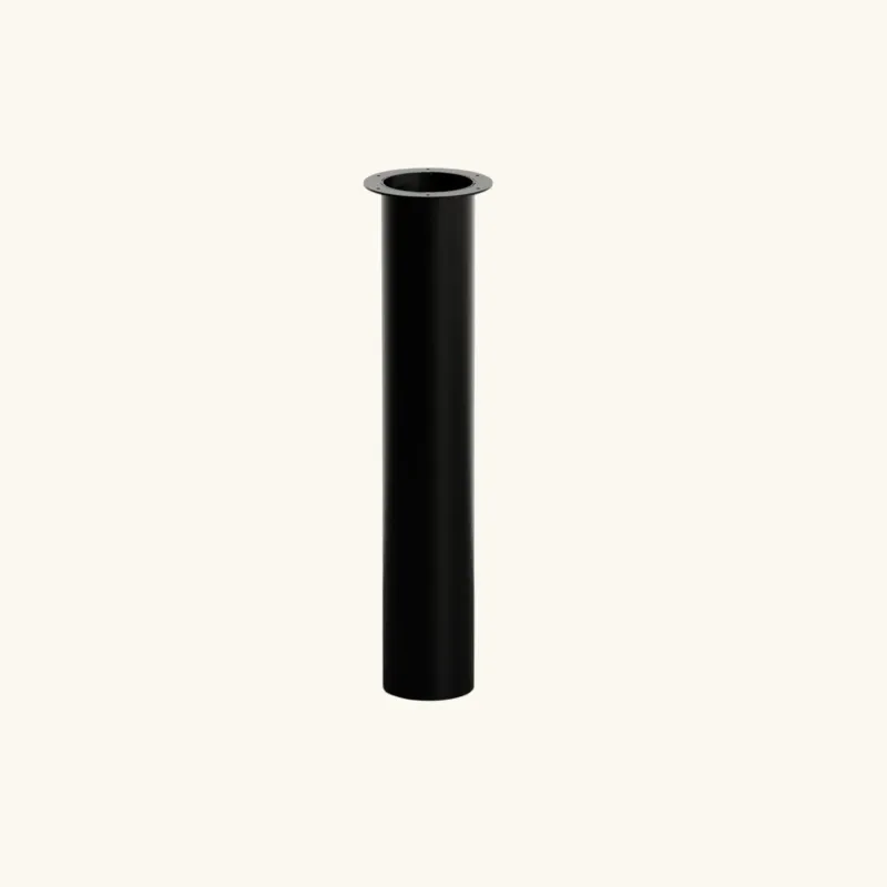 Pied plan de travail colonne RAPHAEL en acier tube Rond droit jumbo Noir H 90 x l 16 cm Quick-Release