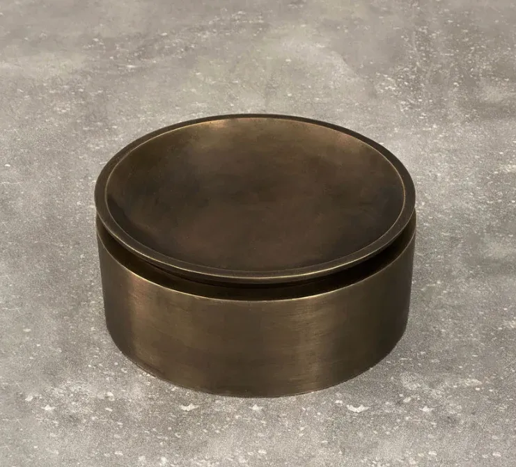 PIETRA CASA - EDO CANISTER LOW - BURNISHED WARM ALLOY - $618.00