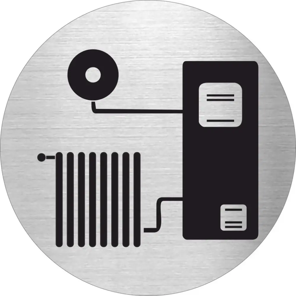 Piktogramme Heizung Pikto aus Edelstahl Storage Case