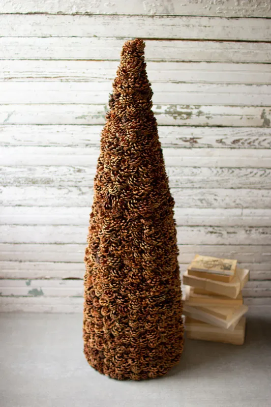 pine cone topiary  generous Brushed Nickel